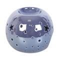 Purple Iridescent Star Oil Burner & Wax Melter | Ceramic Wax Warmer with Cut-Out Stars | Relaxing Aromatherapy Gift