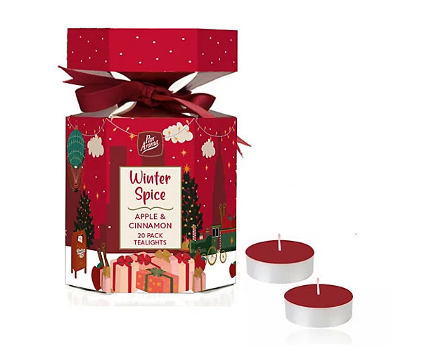 Pan Aroma Apple & Cinnamon Pack of 20 Scented Tealights