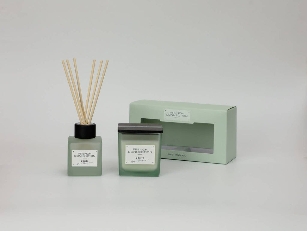 Square Mango Mojito Candle & Reed Diffuser Gift Set