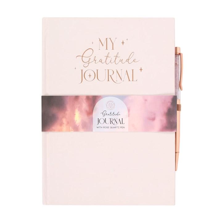 My Gratitude Journal with Rose Quartz Pen | Mindfulness & Self Care Journal