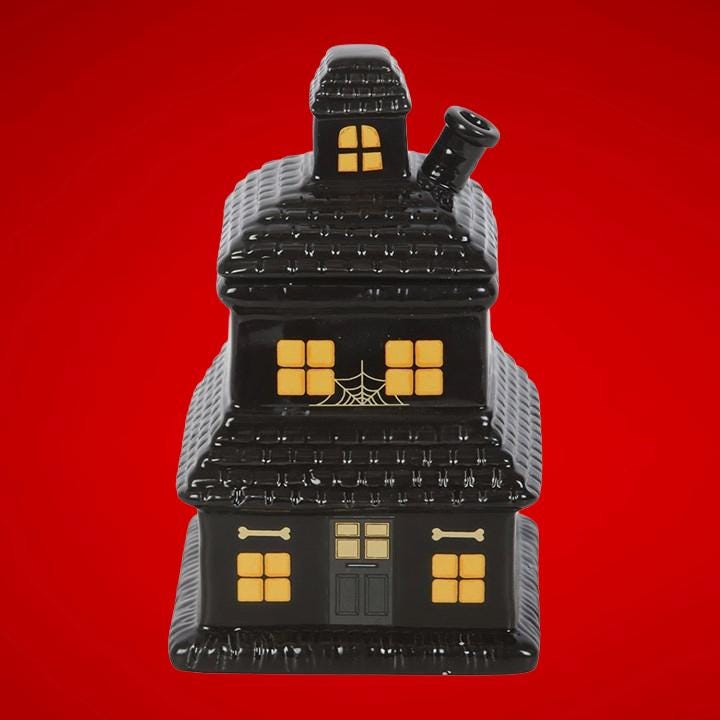 Black Haunted House Oil Burner & Wax Warmer