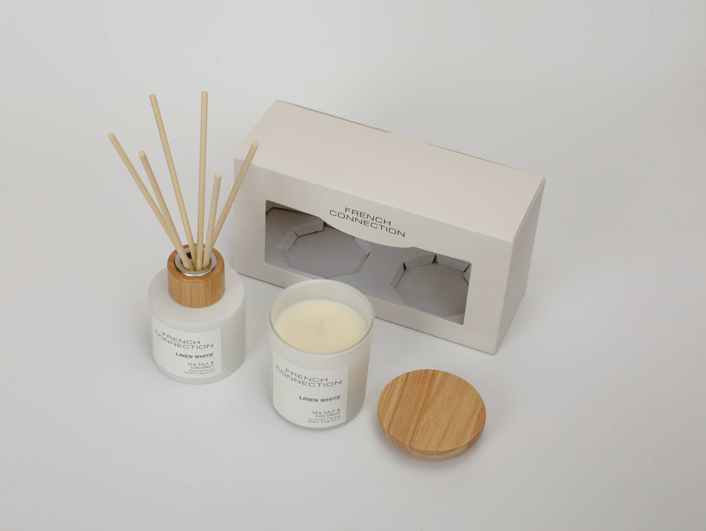 Pastel Sea Salt & Coconut Candle and Reed Diffuser Set