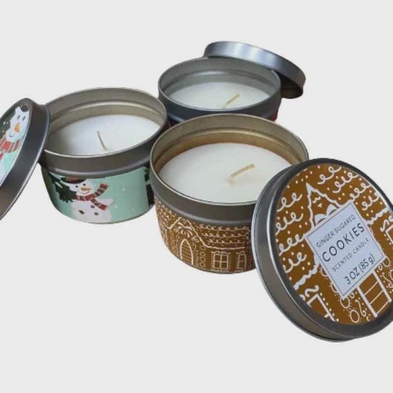 Winter Whimsy Scented Candle Gift Set | Cinnamon, Ginger Sugared Cookies & Sugar Cookies + Milk