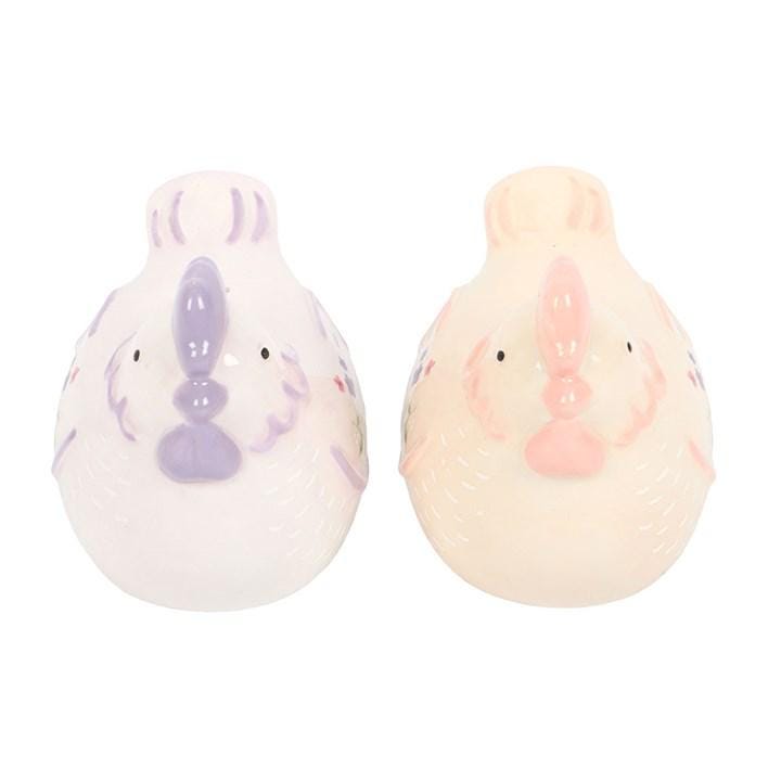 Hen Shaped Ceramic Salt & Pepper Shakers, Farmhouse Kitchen Decor, Chicken Tableware,  Kitchen Gift