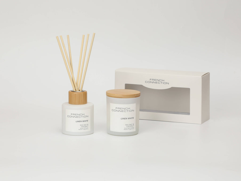 Pastel Sea Salt & Coconut Candle and Reed Diffuser Set