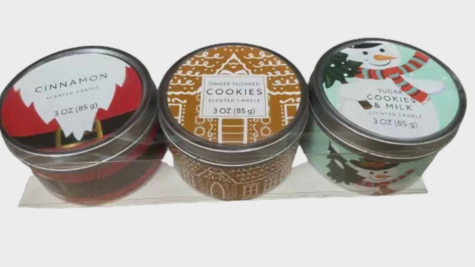 Winter Whimsy Scented Candle Gift Set | Cinnamon, Ginger Sugared Cookies & Sugar Cookies + Milk