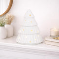 White Ceramic Christmas Tree Wax Melt & Oil Burner •  Winter Home Decor • Ideal Festive Gift