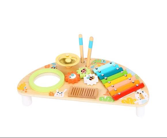 Wooden Multifunction Music Centre Toy – Montessori Musical Activity Toy for Toddlers 2 years+