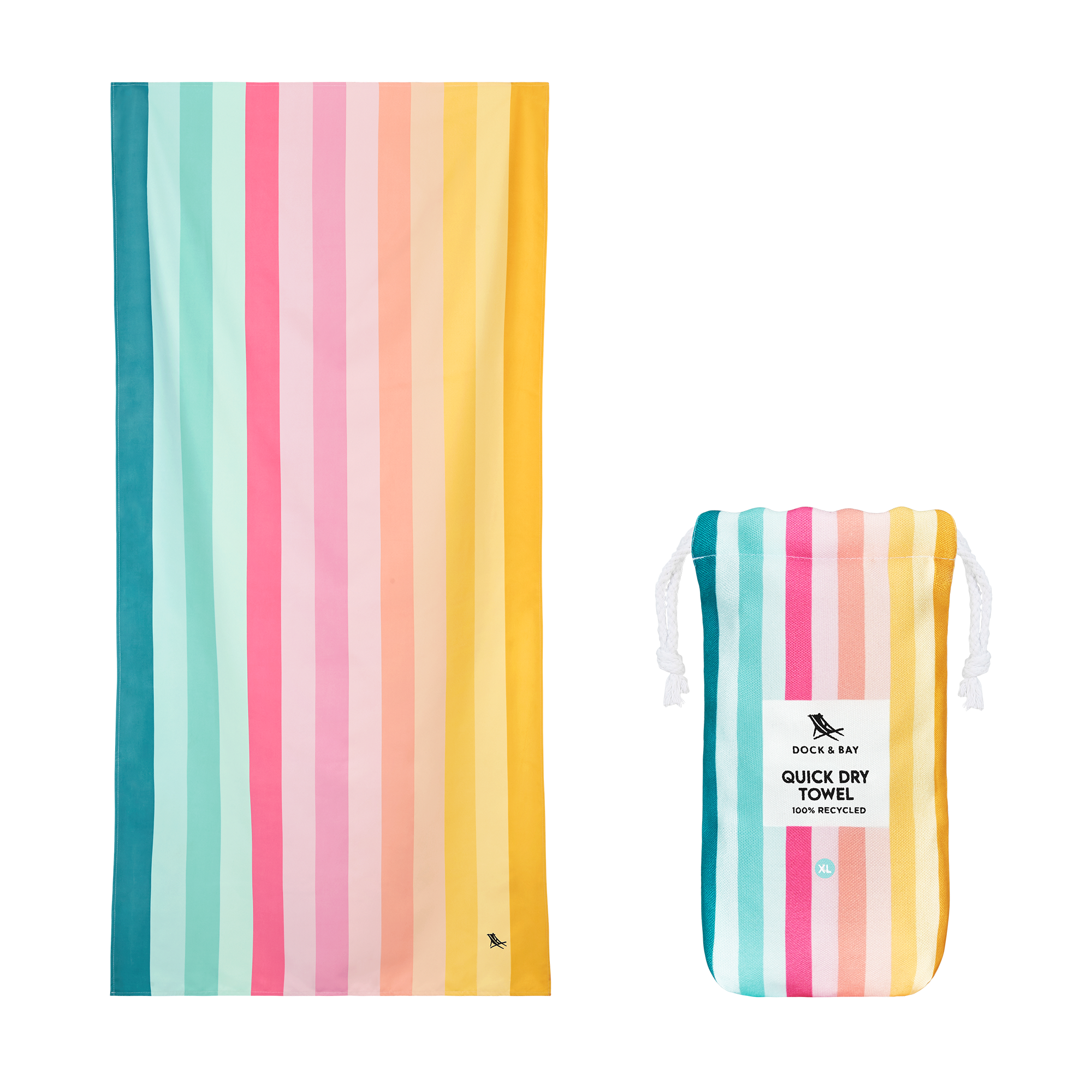 Dock & Bay Quick Dry Towels - Summer - Coastal Candy: Extra Large (200cmx90cm)