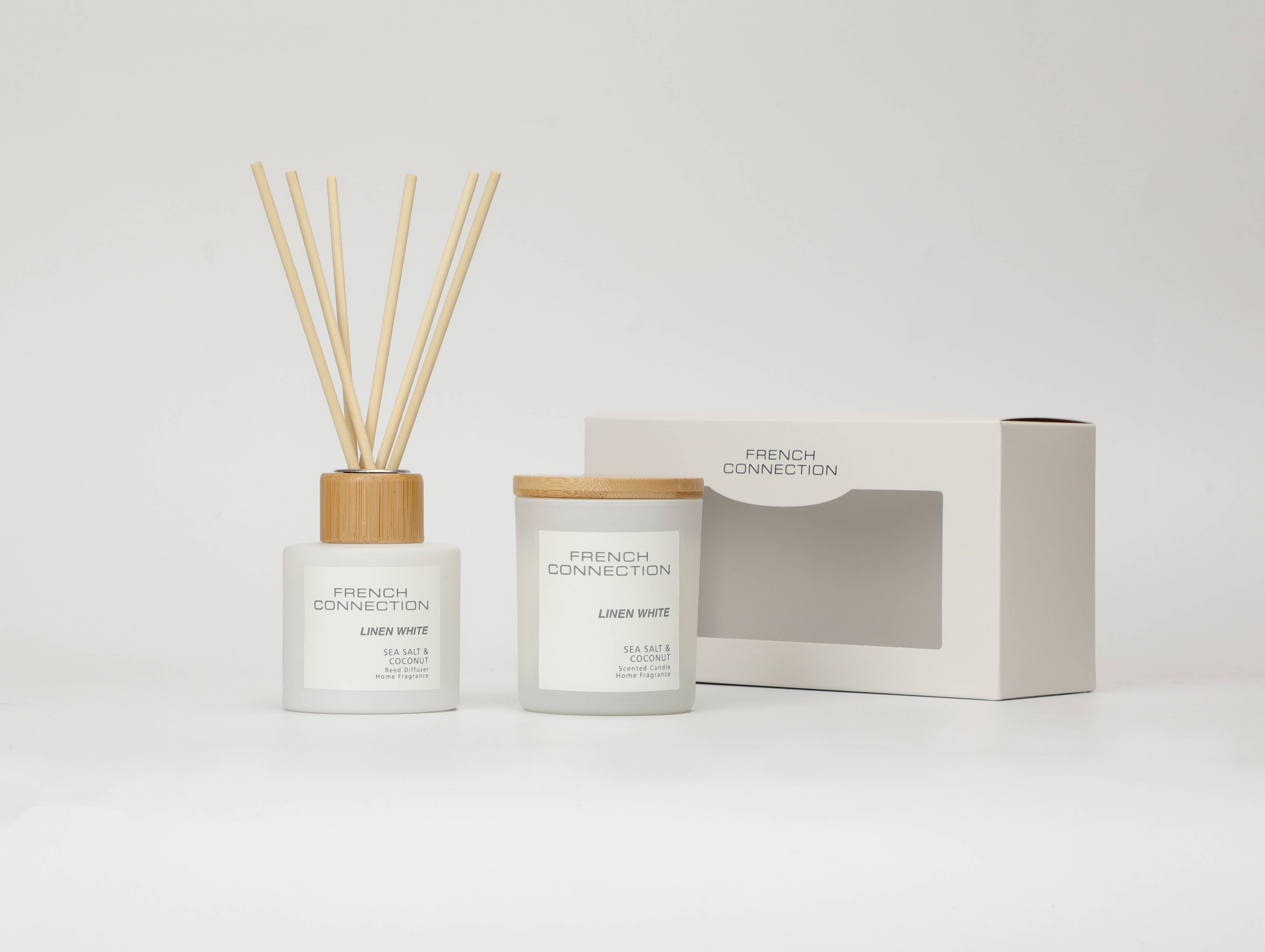 Pastel Sea Salt & Coconut Candle and Reed Diffuser Set