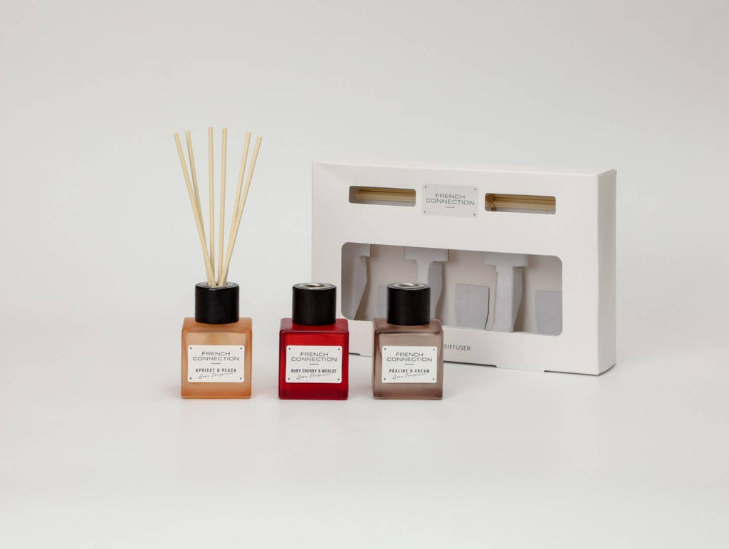 Square Range Trio of Reed Diffusers Gift Set 50ml X3