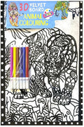 Artbox 3D Velvet Board Colouring Set – Animal & Dino