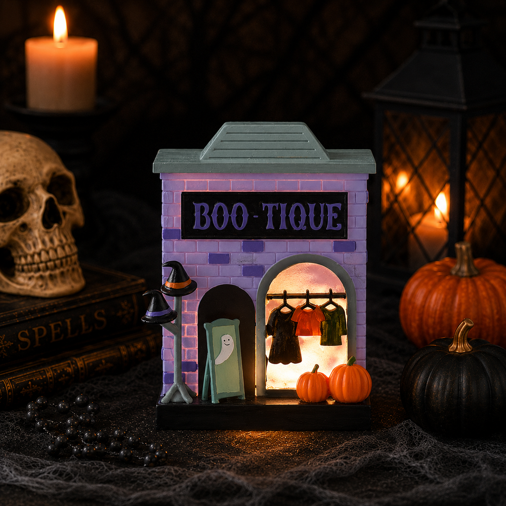 Boo-Tique LED Light Up Decoration | Spooky Halloween Shop Decor
