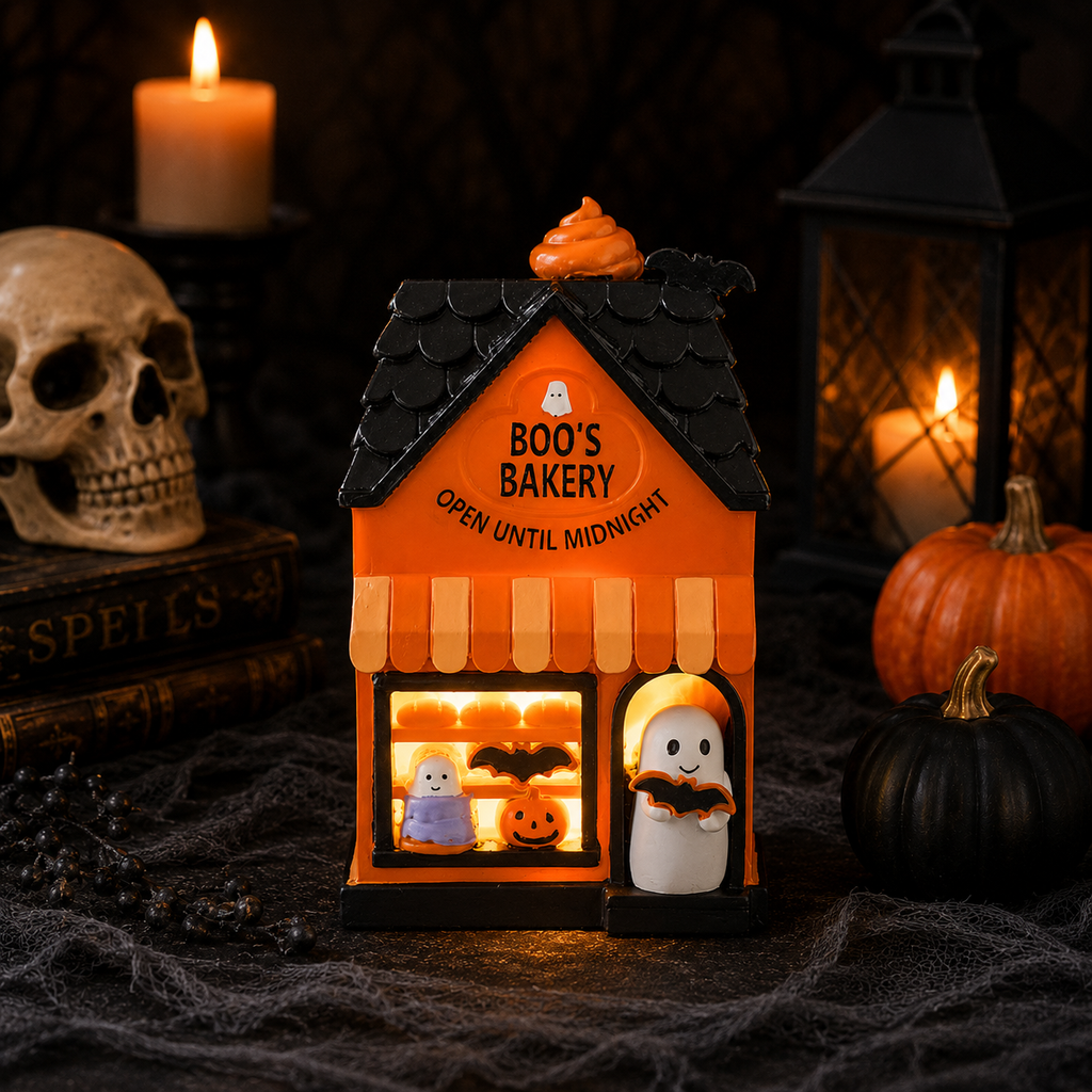 Boo's Bakery LED Light Up Decoration | Spooky Halloween Decor