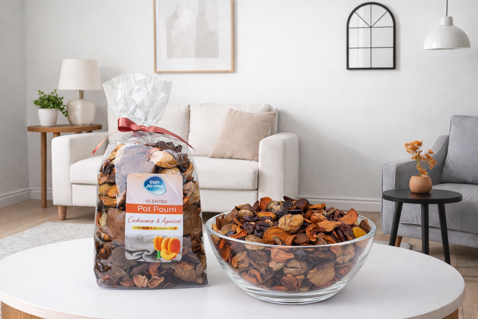 Pan Aroma Cashmere & Apricot 180g Pack Pot Pourri