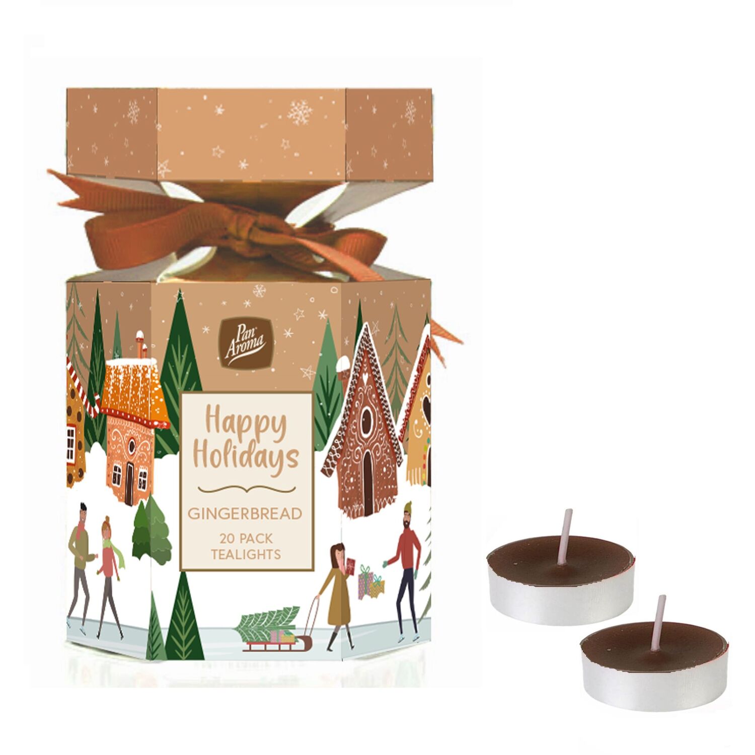 Pan Aroma Gingerbread Pack of 20 Scented Tealights