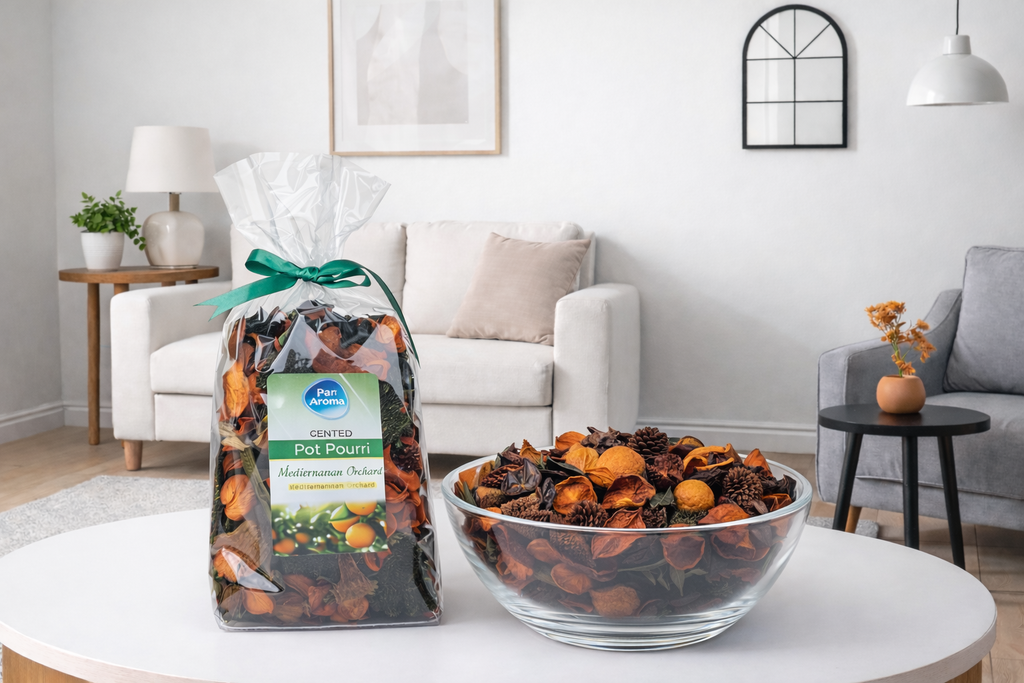 Pan Aroma Set of 3 180g Packs Pot Pourri - Apricot, Orchid & Orchard