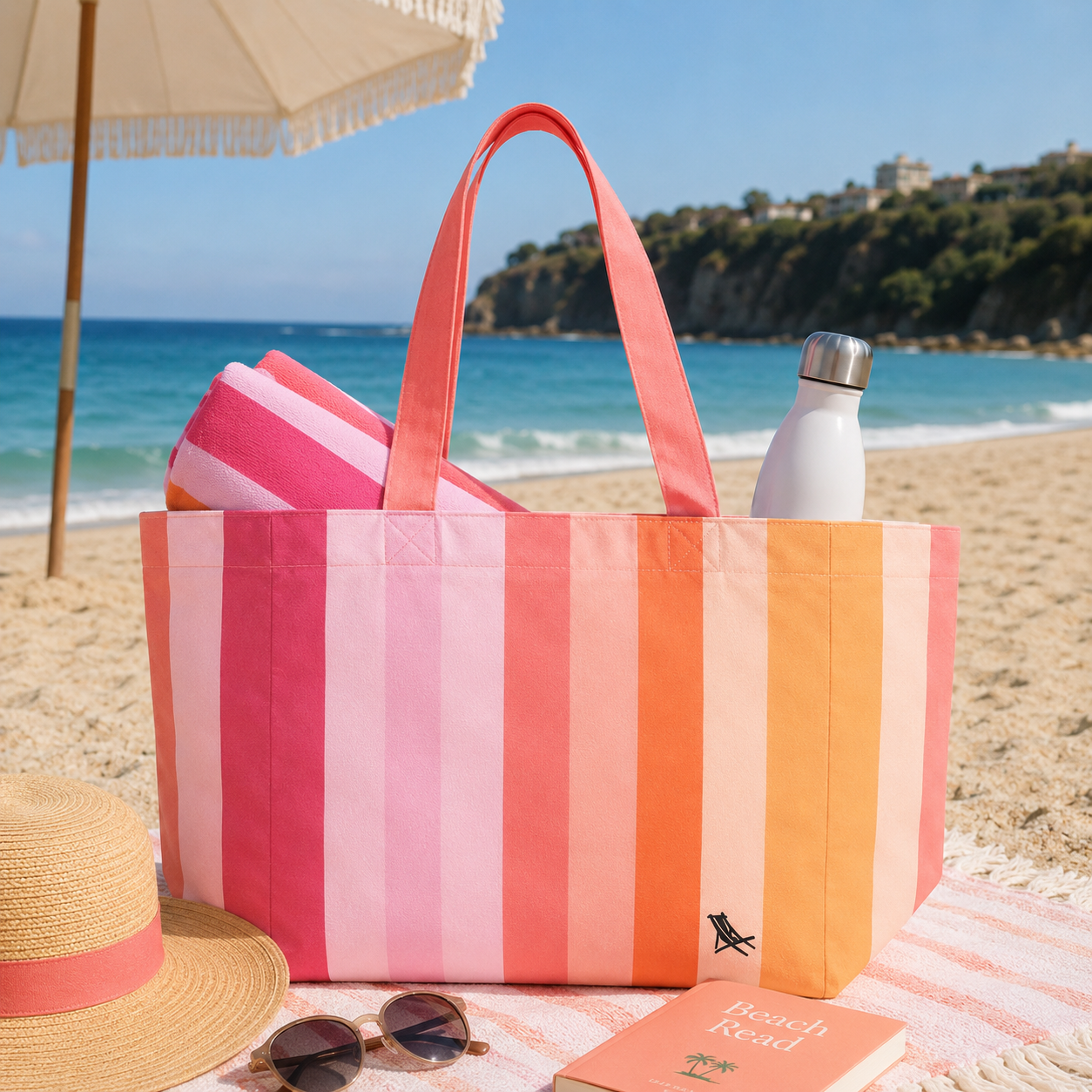 Dock & Bay Foldaway Tote Bags - Miami Sorbet: Medium (39x19cm)