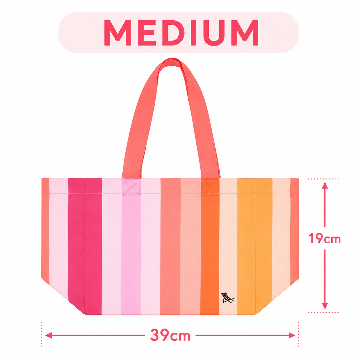 Dock & Bay Foldaway Tote Bags - Miami Sorbet: Medium (39x19cm)