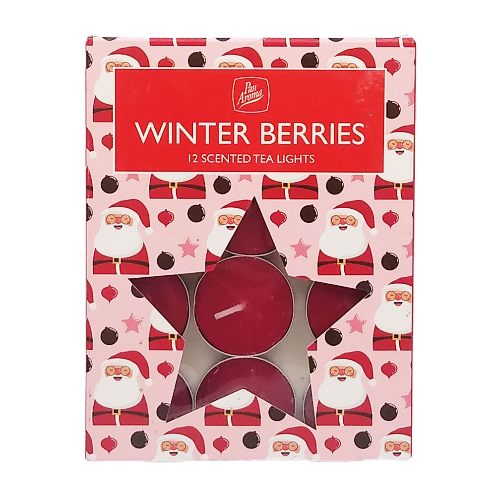 Pan Aroma Winter Berries Pack of 12 Scented Tealights