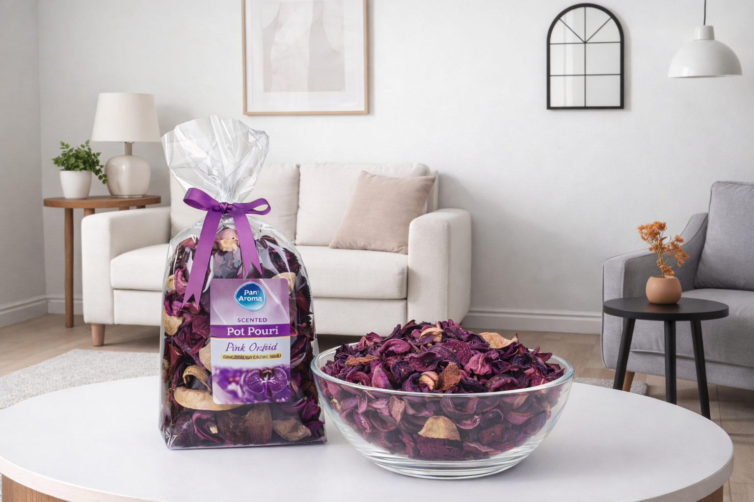 Pan Aroma Set of 3 180g Packs Pot Pourri - Apricot, Orchid & Orchard