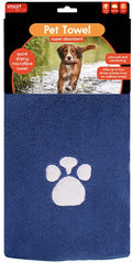 Smart Choice Microfibre Pet Towel 50cm x 100cm Blue