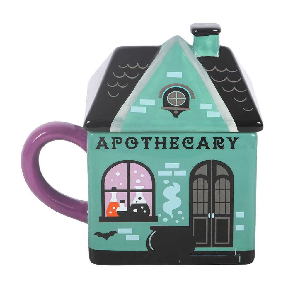 Something Different Apothecary Shop Lidded Ceramic Mug | Witchy Gift