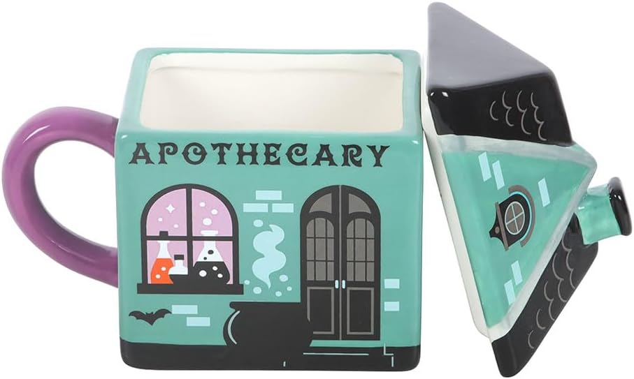 Something Different Apothecary Shop Lidded Ceramic Mug | Witchy Gift