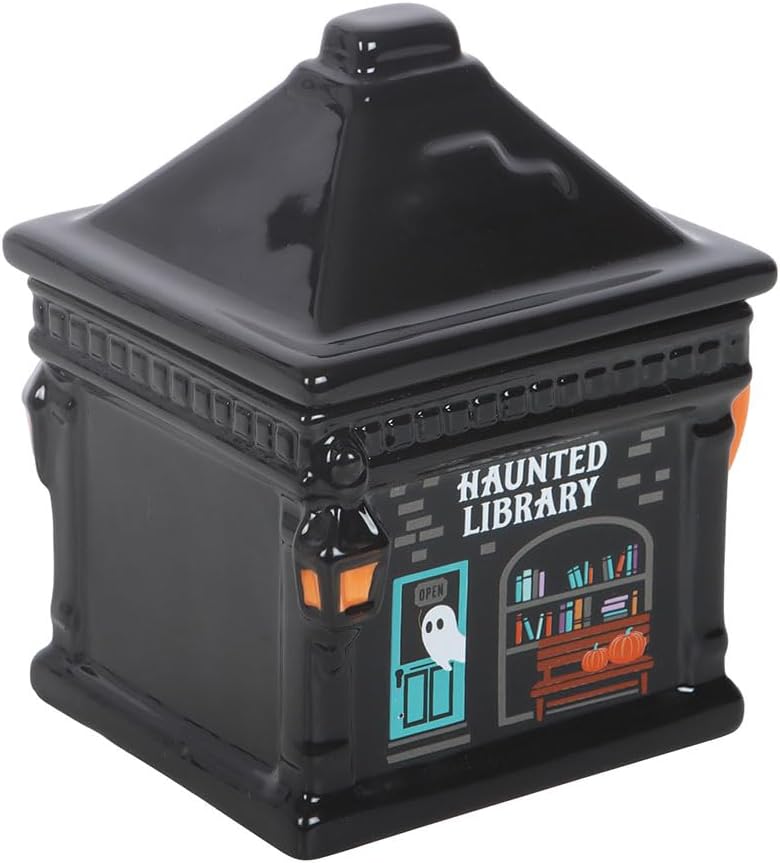 Something Different Haunted Library Lidded Ceramic Mug | Halloween Gift