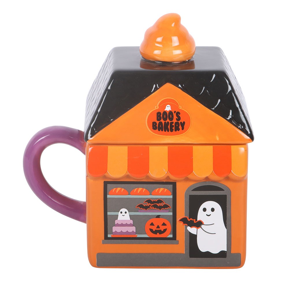 Something Different Boo's Bakery Lidded Ceramic Mug | Halloween Gift
