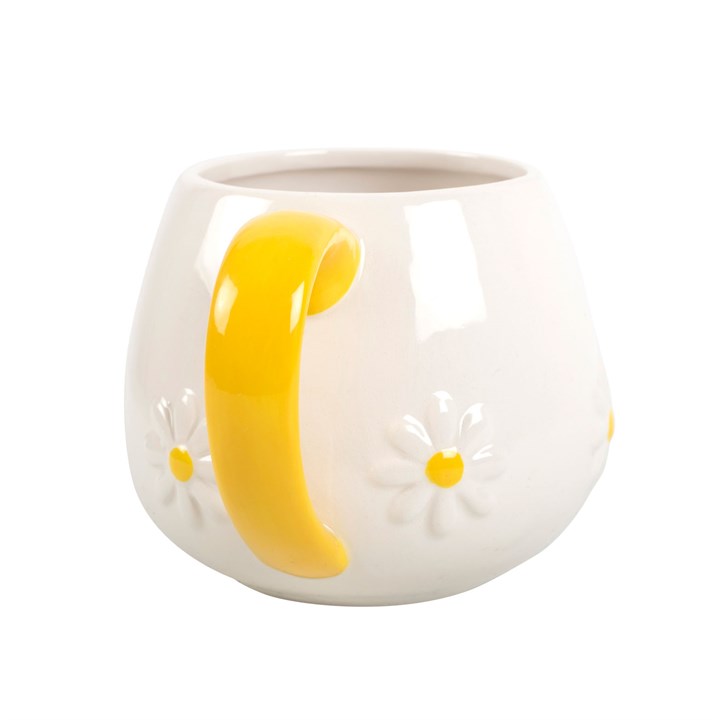 Set of 4 Daisy Rounded Mugs, Country Kitchen, Giftable