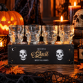 Set of 4 Skull Shaped Shot Glasses | Barware Gift Set