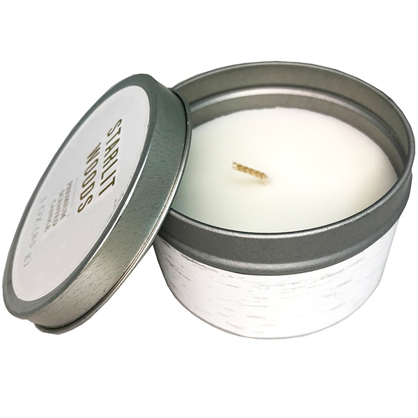 Gold Leaves Scented Candle Gift Set | Starlit Woods, Country Holiday, Alpine Forest