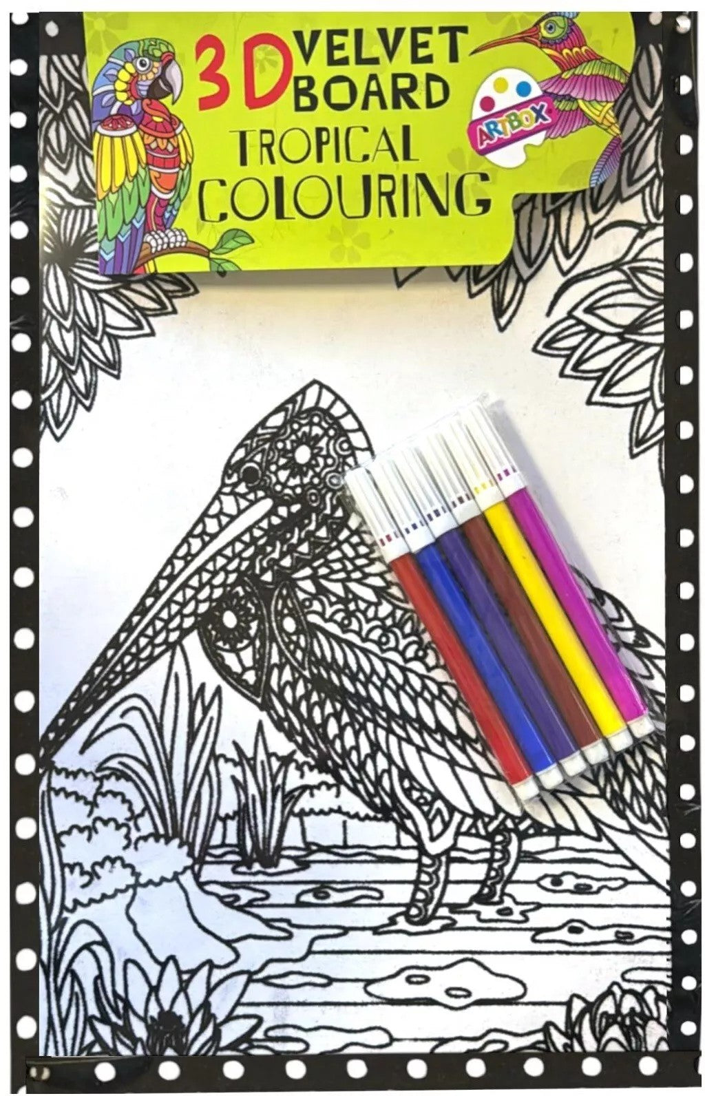 Artbox 3D Velvet Board Colouring Set – Mandala & Tropical