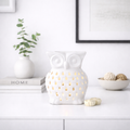 White Ceramic Owl Tealight Oil Burner & Wax Melt Warmer