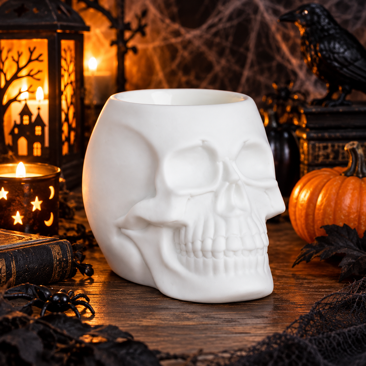 White Skull Oil & Wax Burner