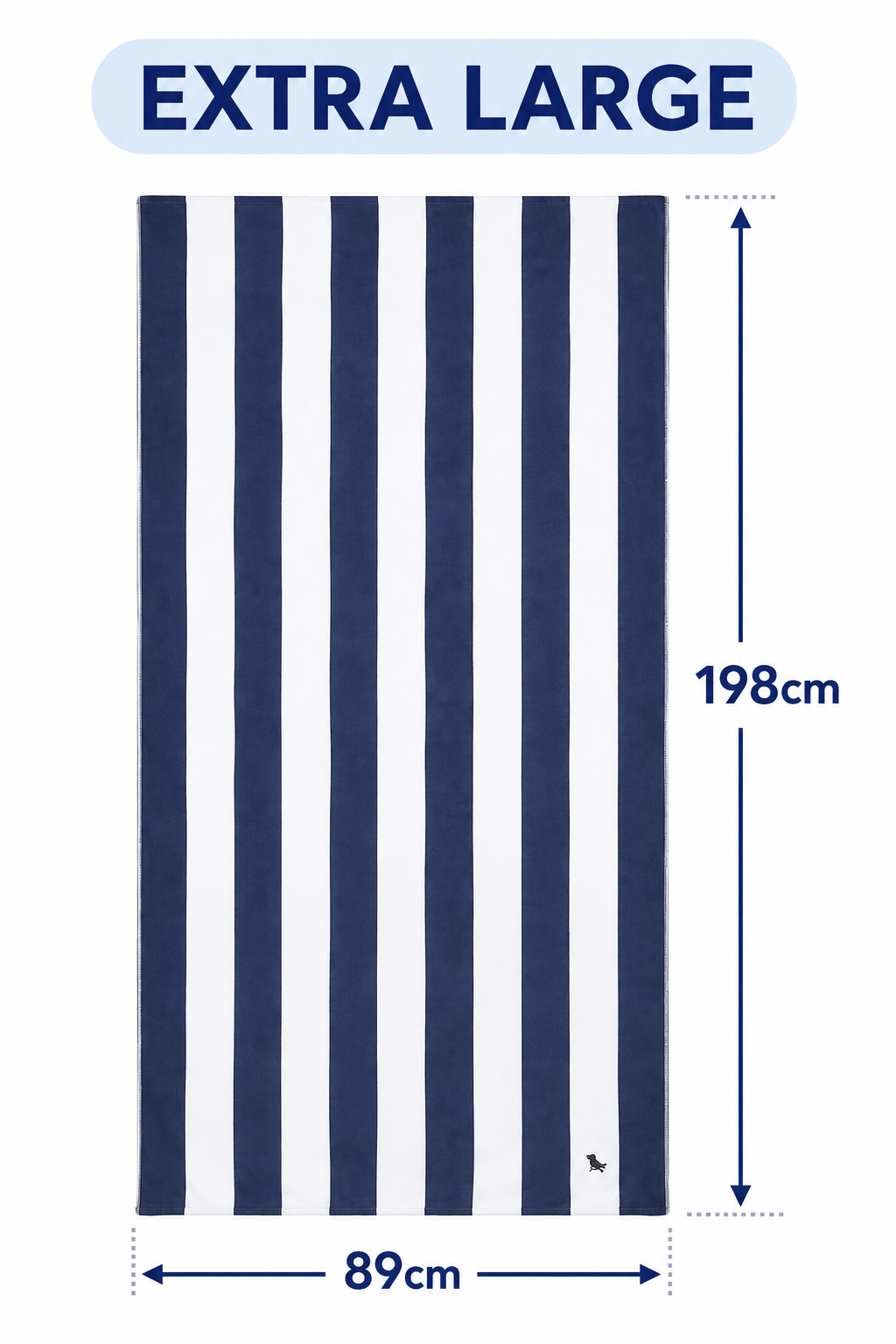 Dock & Bay Quick Dry Towels - Cabana - Whitsunday Blue: Extra Large (78x35")