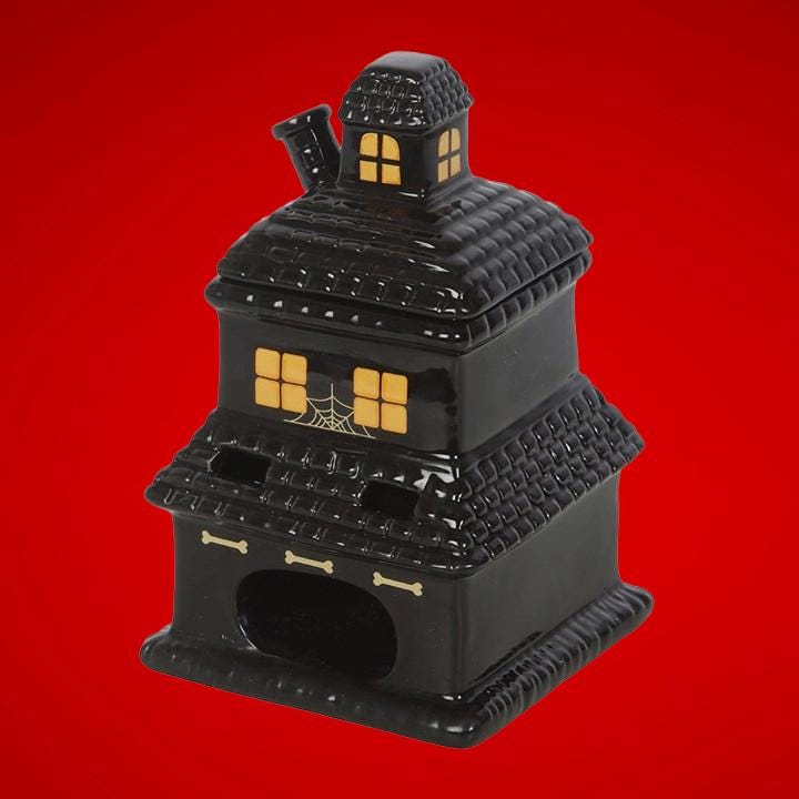 Black Haunted House Oil Burner & Wax Warmer
