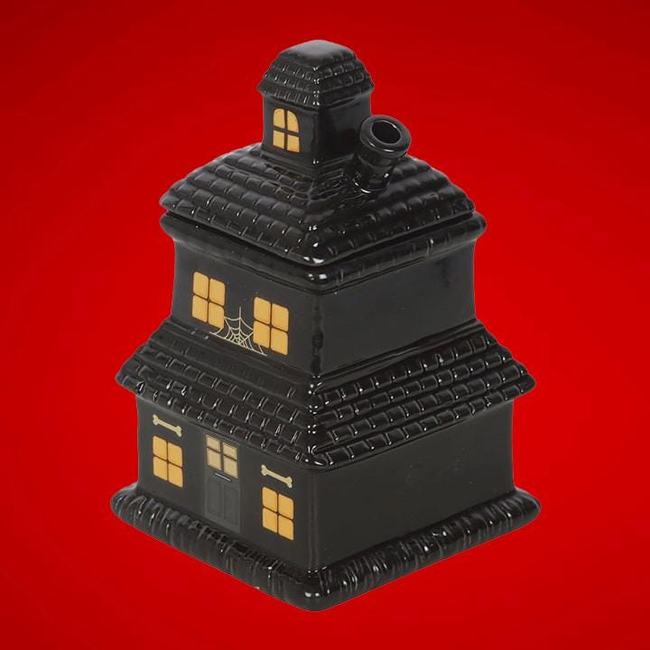 Black Haunted House Oil Burner & Wax Warmer