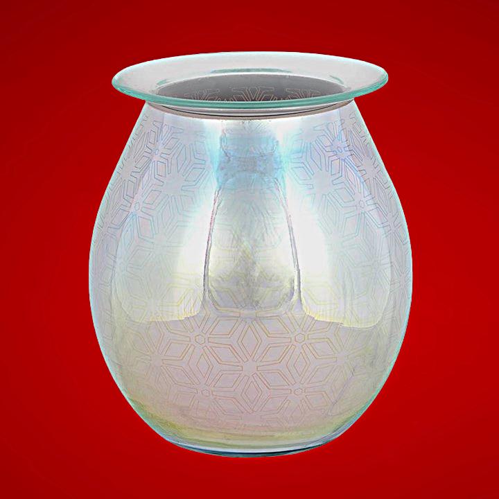 3D Geometric Flower Electric Aroma Lamp | Light Up Wax Melt Warmer | Glass Pattern Oil Burner Gift
