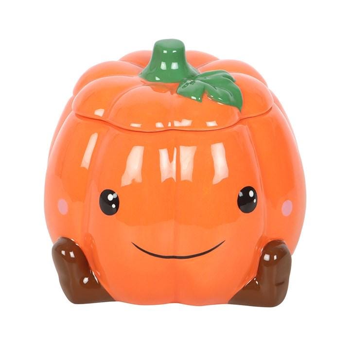 Smiling Ceramic Pumpkin Oil Burner & Wax Melter |  Autumn Home Fragrance Burner |