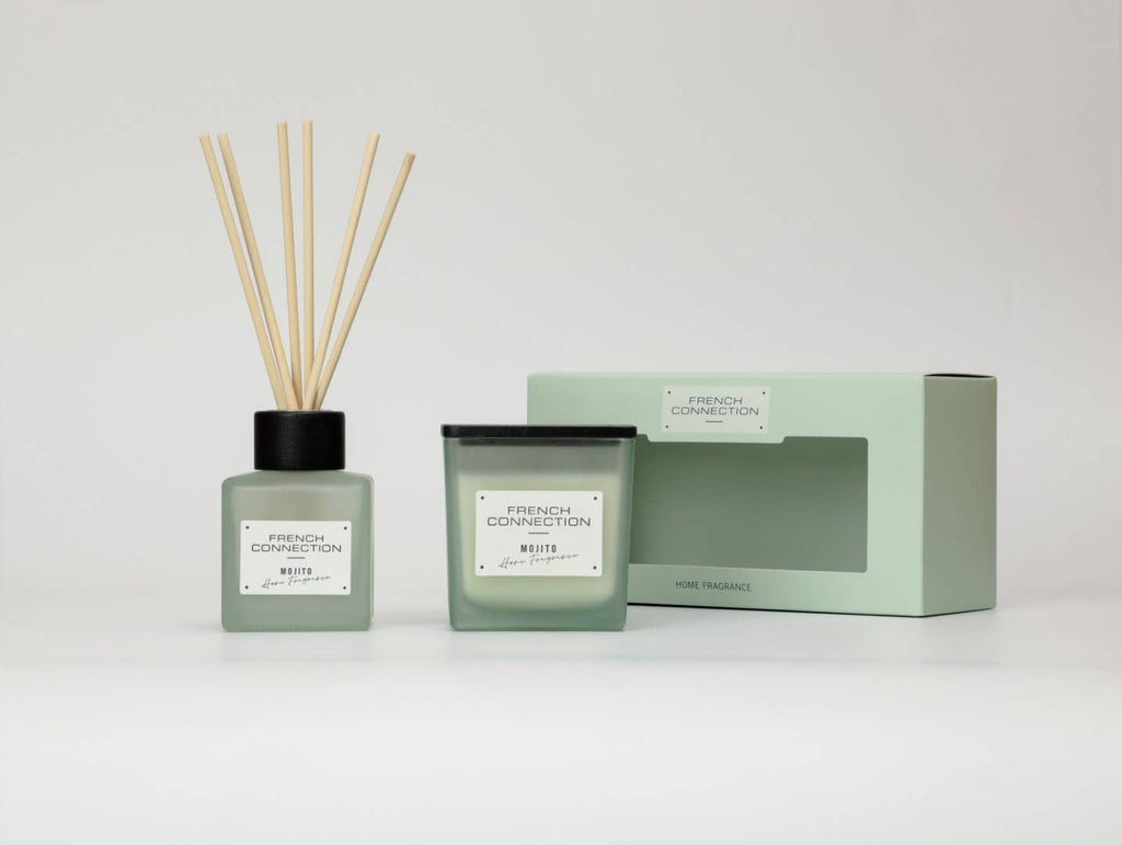 Square Mango Mojito Candle & Reed Diffuser Gift Set