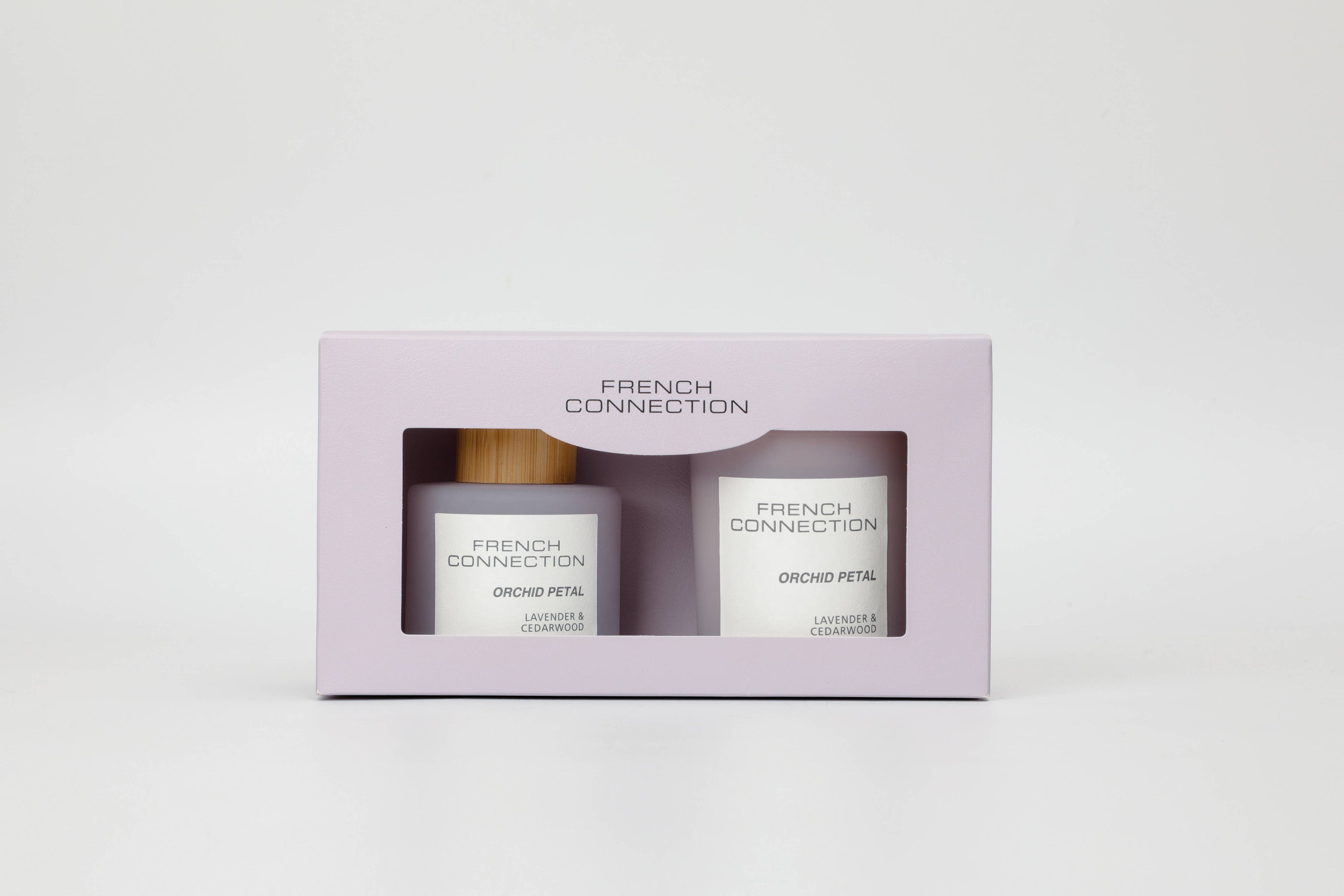 Pastel Orchid Petal Candle & Reed Diffuser Gift Set