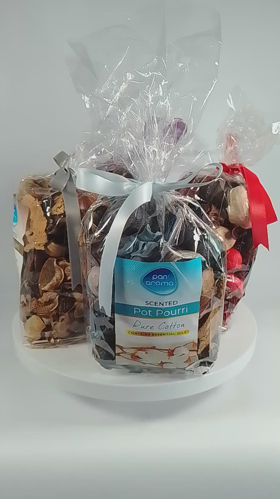 Pan Aroma Set of 4 180g Packs Pot Pourri Berries, Cotton, Lavender & Vanilla